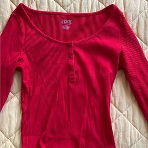 Red Body Suit from Victoria’s Secret/PINK